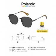 Солнцезащитные очки , черный, серый Polaroid
