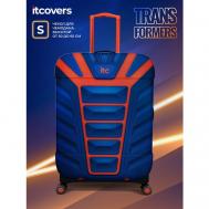 Чехол для чемодана , размер S, синий, оранжевый itcovers
