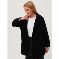 Пальто  , размер 44, черный Каляев
