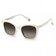 Солнцезащитные очки , квадратные, поляризационные, для женщин, бежевый Polaroid