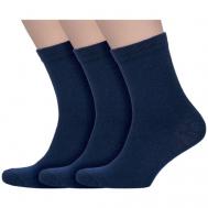 Мужские носки , 3 пары, размер 39-43, синий Hobby Line
