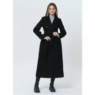 Пальто  , размер 42, черный Каляев
