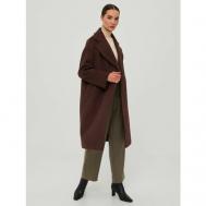 Пальто  , размер 50, коричневый Каляев