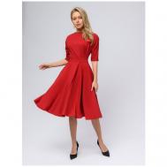 Платье , повседневное, миди, размер 46, бордовый 1001dress