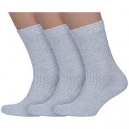 Мужские носки , 3 пары, размер 39-44, серый Hobby Line