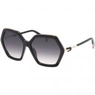 Солнцезащитные очки , шестиугольные, оправа: пластик, градиентные, для женщин, черный Furla
