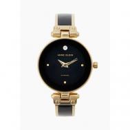 Наручные часы  Часы наручные  1980BKGB, черный, золотой Anne Klein