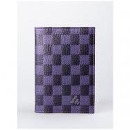 Обложка для паспорта , натуральная кожа, фиолетовый Penjolly