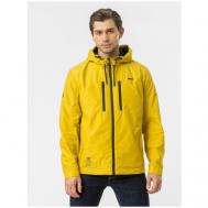 Куртка  демисезонная, силуэт прямой, быстросохнущая, капюшон, внутренний карман, ветрозащитная, карманы, размер 56, желтый NortFolk