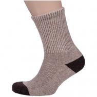 Мужские носки , 1 пара, размер 40-42, коричневый Монголка