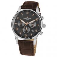 Наручные часы  London 61250, коричневый, серебряный Jacques Lemans
