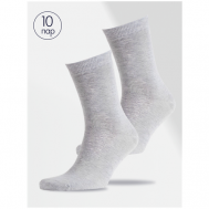 Мужские носки , 10 пар, классические, антибактериальные свойства, размер 42/44, серый Носки и сорочка