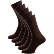 Носки , 5 пар, размер 25 (39-41), коричневый Годовой запас носков