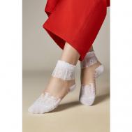 Женские носки  укороченные, размер 35/39, белый Mersada