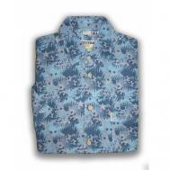 Рубашка , размер 50-52/L/43 ворот, синий Маэстро