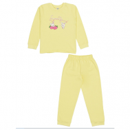 Пижама  для девочек, брюки, размер 92/98, желтый Белый Слон