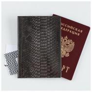 Обложка для паспорта , черный Razzzrabotki