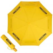 Зонт , автомат, 2 сложения, купол 98 см., 8 спиц, система «антиветер», для женщин, желтый Moschino