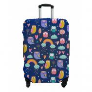 Чехол для чемодана , полиэстер, текстиль, износостойкий, размер S, фиолетовый MARRENGO