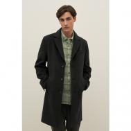 Пальто  демисезонное, шерсть, силуэт прямой, удлиненное, карманы, без капюшона, размер 2XL, серый Finn Flare