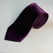 Галстук натуральный шелк, однотонный, фиолетовый Romendik