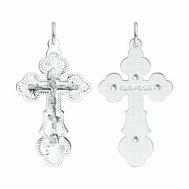 Крестик серебряный православный Jewel Cocktail