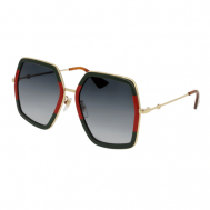 Солнцезащитные очки , квадратные, оправа: пластик, градиентные, с защитой от УФ, для женщин, коричневый Gucci