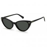 Солнцезащитные очки , кошачий глаз, поляризационные, с защитой от УФ, для женщин, черный Polaroid