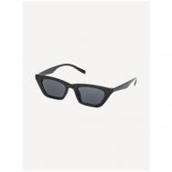 Солнцезащитные очки , кошачий глаз, оправа: металл, для женщин, черный Keddo