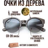 Солнцезащитные очки , панто, для женщин, коричневый Timbersun