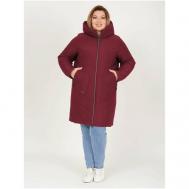 куртка   зимняя, силуэт прямой, водонепроницаемая, размер 62, красный Karmelstyle