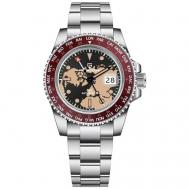 Наручные часы  Часы наручные  PD-1758 SILVER RED MAB OYSTER, красный, серебряный Pagani Design