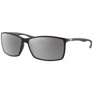 Солнцезащитные очки , прямоугольные, оправа: пластик, градиентные, с защитой от УФ, зеркальные, для мужчин, черный Luxottica