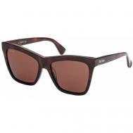 Солнцезащитные очки , прямоугольные, оправа: пластик, с защитой от УФ, для женщин, коричневый Max Mara