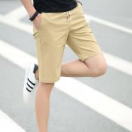 Шорты  Летние мужские шорты на шнурке для города и отдыха хлопковые бежевые, размер 3xl, бежевый Kamukamu