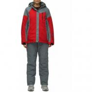 Комплект с брюками  для сноубординга, зимний, силуэт полуприлегающий, утепленный, водонепроницаемый, размер 52, красный Без бренда