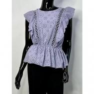 Блуза , размер 44, фиолетовый FRIZZANTE
