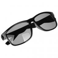 Солнцезащитные очки , прямоугольные, оправа: пластик, с защитой от УФ, черный Galante