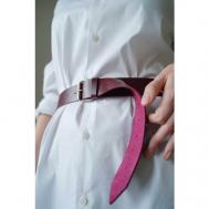 Ремень , для женщин, размер M/L, длина 111 см., бордовый Rada Leather