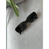 Солнцезащитные очки , квадратные, оправа: пластик, для женщин, черный сахар бижутерия