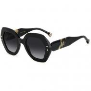 Солнцезащитные очки , бабочка, оправа: пластик, для женщин, черный Carolina Herrera