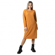Платье , размер 58, горчичный Elena Tex