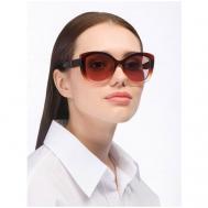 Солнцезащитные очки , вайфареры, оправа: пластик, поляризационные, с защитой от УФ, для женщин, коричневый Labbra