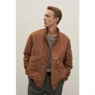 куртка  демисезонная, силуэт прямой, карманы, водонепроницаемая, манжеты, утепленная, ветрозащитная, размер XL, коричневый Finn Flare