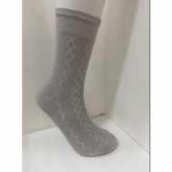 Мужские носки , 3 пары, классические, вязаные, размер 29, серый Ростекс