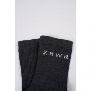 Носки  унисекс , 1 пара, высокие, размер S, серый ZNWR