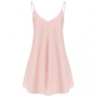 Платье , вискоза, свободный силуэт, мини, размер XS/M, розовый OBSESSION SILK