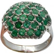 Кольцо, серебро, 925 проба, изумруд, размер 17.5, зеленый ELEGANZA-SILVER