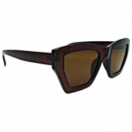 Солнцезащитные очки , прямоугольные, оправа: пластик, для женщин, коричневый Morcello