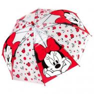 Зонт бесцветный, красный Disney